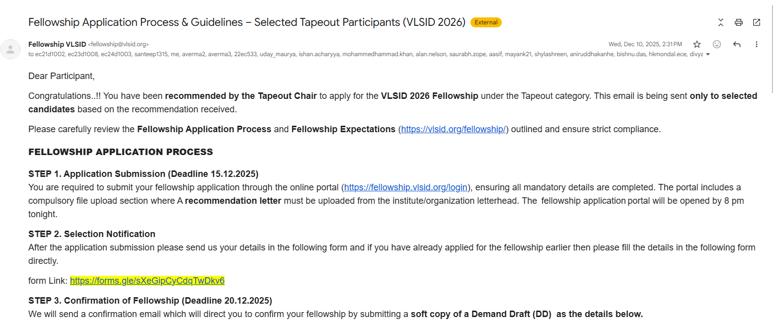 VLSID 2026 Fellowship